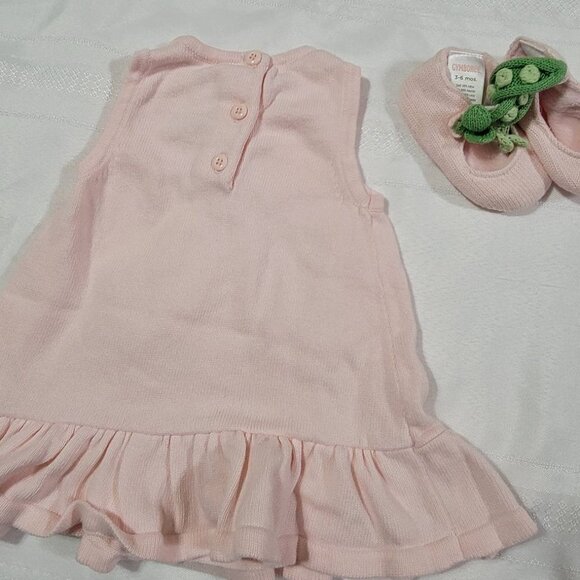 Gymboree Pretty Pea VGUC 3-6 month dress & shoes-both R foot. Mixed Z33 - Picture 3 of 3